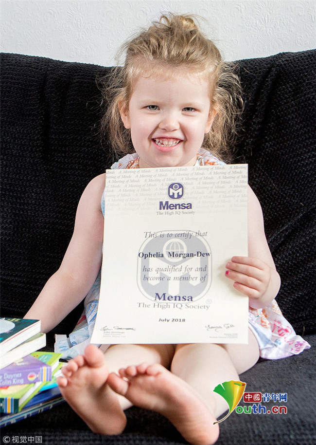 英3岁女童智商171超爱因斯坦 成门萨最小会员
